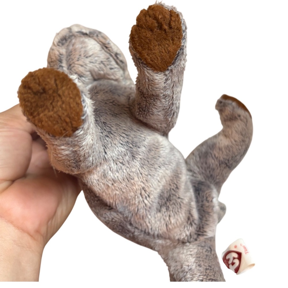 Ty Beanie Baby Titan the Dog Grey Mastiff Plush Toy 2005 40248 - Picture 2 of 8